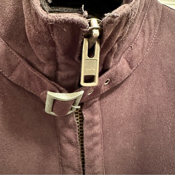 A/X Armani Exchange Faux Suede & Fur Lined Moto Jacket, size Medium. - Picture 2 of 8